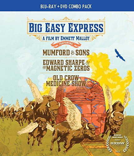 Big Easy Express" Blu-ray cover with illustrated bison and train imagery.