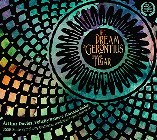 CD cover for Elgar’s “The Dream of Gerontius” with abstract design.