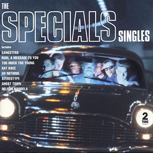CD cover for The Specials’ “Singles” featuring a band in a car.