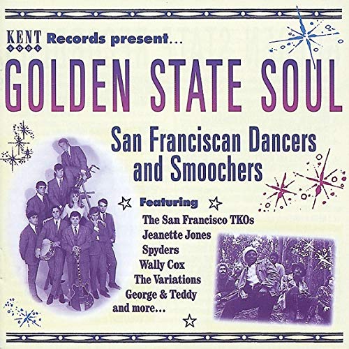 CD cover for “Golden State Soul” featuring a band photo and starbursts.