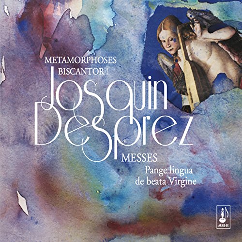 CD cover for Josquin Desprez’s “Messes” with angel illustration.