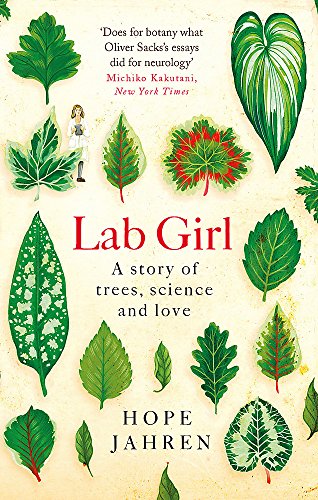 Book cover of Lab Girl by Hope Jahren, featuring illustrations of various green leaves.