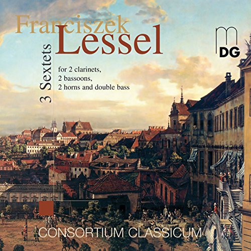 CD cover for Franz Liszel's sextets, featuring a cityscape painting.