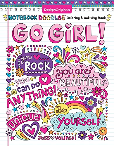 Notebook Doodles Go Girl!: Coloring & Activity Book (Design Originals) 30 Inspiring Designs; Beginner-Friendly Empowering Art Activities for Tweens, on High-Quality Extra-Thick Perforated Paper: 6