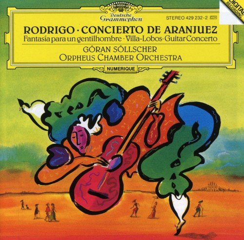 CD cover: abstract figures with a guitar, green and red hues.
