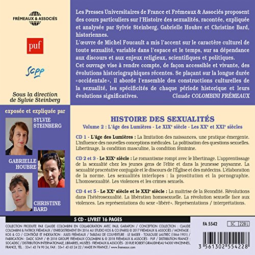 Un Cours Particulier De Sylvie Steinberg - Histoire Des Sexualités Volume 2 [CD]