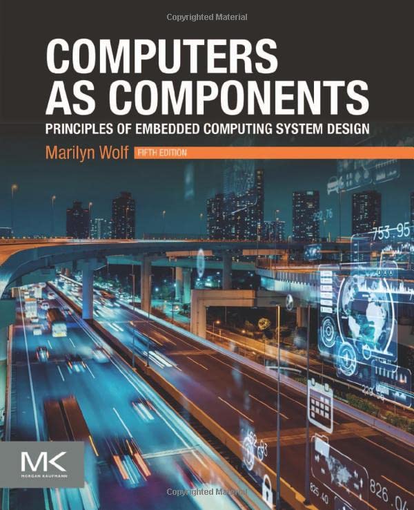 Book cover: "Computers as Components," fifth edition, with city lights.