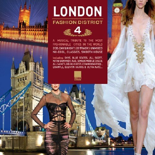 CD cover for “London Fashion District 4” featuring models and Tower Bridge.