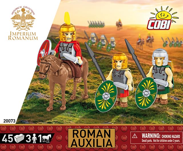 COBI building block set depicting Roman soldiers on horseback and foot.