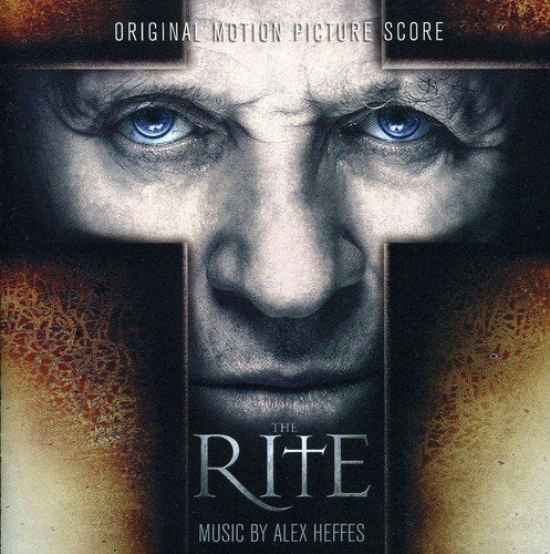 CD cover for "The Rite" soundtrack featuring a close-up of Anthony Hopkins.