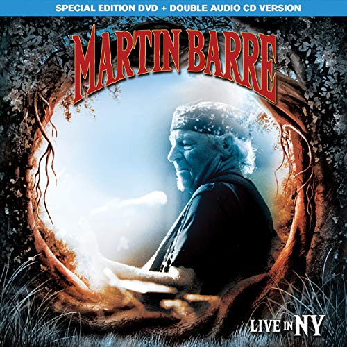 Martin Barre album cover featuring a guitarist in a tree-root frame.