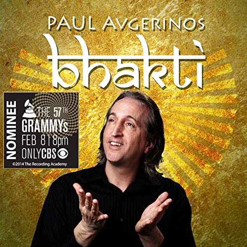 CD cover for Paul Avgerinos’ “Bhakti” featuring a portrait of the artist.
