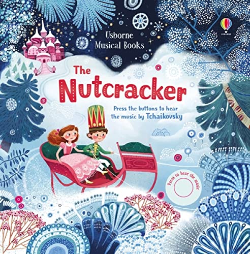 Cover of "The Nutcracker" musical book with castle and characters.
