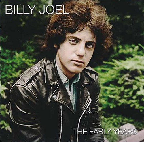 Billy Joel album cover, "The Early Years," featuring a young Joel in leather jacket.