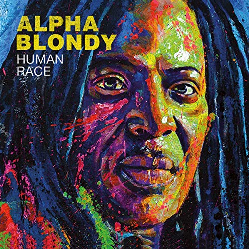 Painted portrait of Alpha Blondy for the album "Human Race" CD.