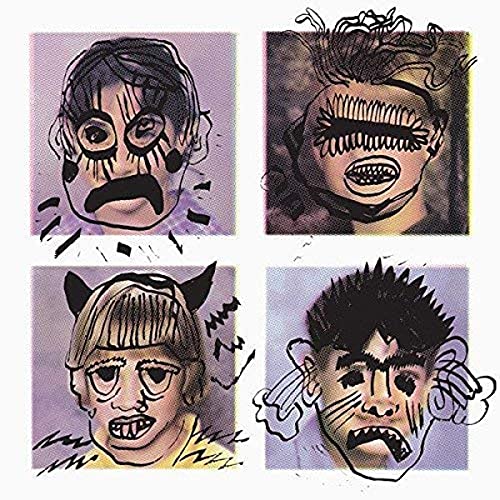 Four illustrated faces with exaggerated features and distressed expressions.