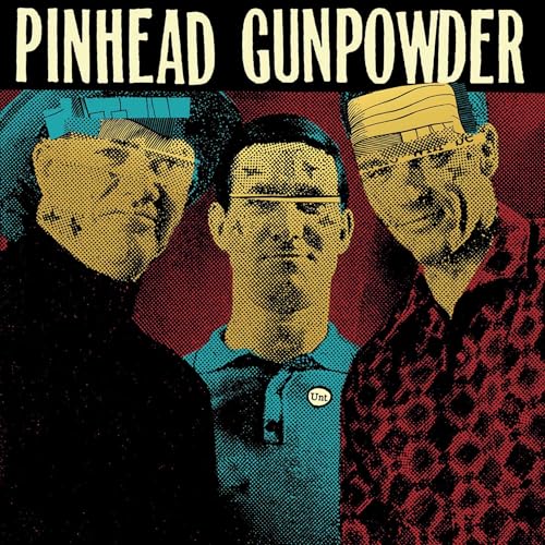 Album cover for Pinhead Gunpowder’s “Unt” featuring four illustrated faces.