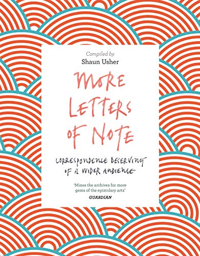 Book cover with red text on white, patterned orange and teal background.