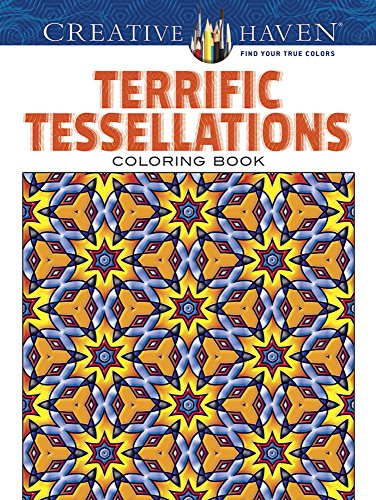 Cover of a coloring book featuring a repeating geometric tessellation pattern.