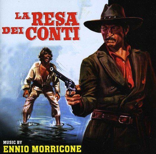 CD cover art: two men in a standoff, Western theme, Ennio Morricone.