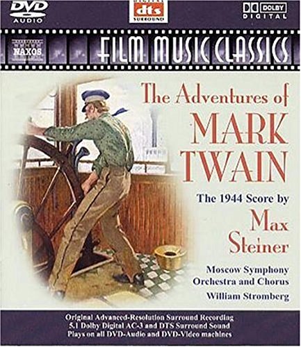 DVD cover for "The Adventures of Mark Twain" with a steamboat illustration.
