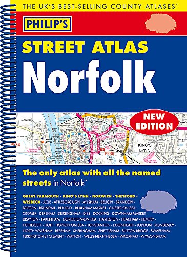 Philip's Street Atlas Norfolk: Spiral Edition