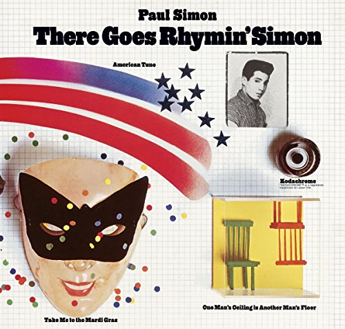 Paul Simon’s “There Goes Rhymin’ Simon” vinyl album cover with patriotic imagery.