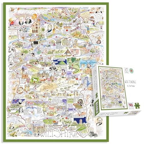 Map of Wiltshire Jigsaw 1000 Piece Puzzle