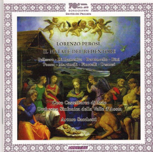 CD cover for "Il Natale Del Redentore" featuring Renaissance-style Nativity painting.
