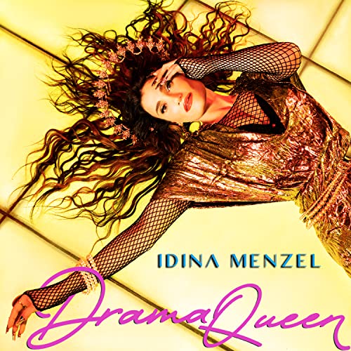 Idina Menzel album cover, “Drama Queen,” featuring a reclining singer.
