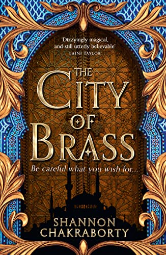 Book cover for The City of Brass featuring an ornate golden archway and silhouette.