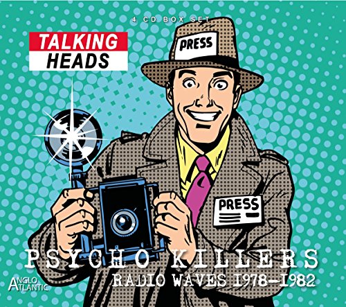Pop art album cover featuring a man with a camera and “Psycho Killers” text.