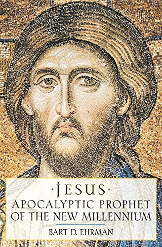 Mosaic portrait of Jesus with book title "Jesus: Apocalyptic Prophet.