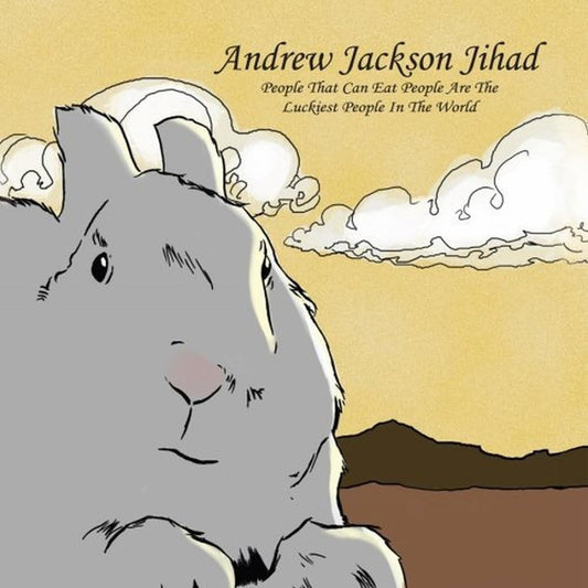 Album cover: illustrated bear head with clouds and mountains below.