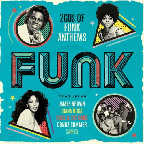 CD cover for “Funk” featuring James Brown, Diana Ross, and Donna Summer.