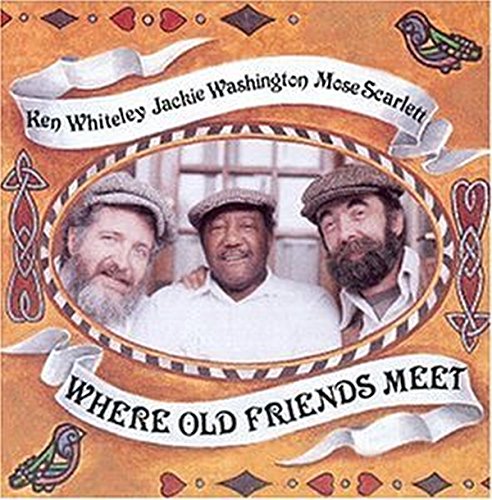 CD cover featuring three smiling men in caps, framed by Celtic designs.