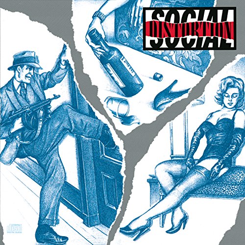 Social Distortion album cover: man with gun, woman, bottle, and shoe.