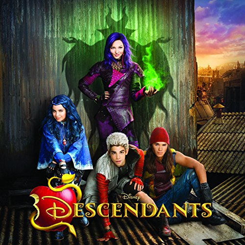Descendants soundtrack CD cover featuring four young actors and a heart logo.