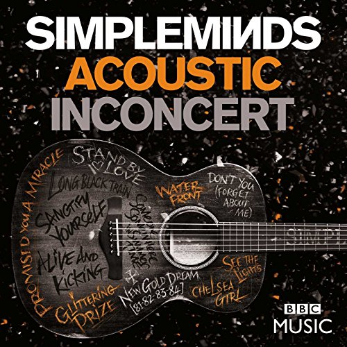 Simple Minds "Acoustic In Concert" CD cover with guitar and handwritten lyrics.