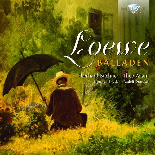 CD cover: painting of a person with an umbrella in a garden.