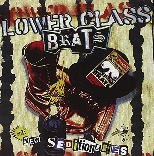 CD cover for Lower Class Brats, featuring boots, a bottle, and cigarettes.