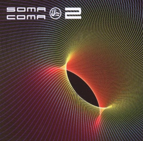 CD cover for “Soma Coma Vol 2” with swirling, colorful lines.