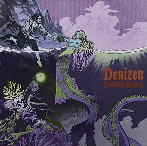 CD cover: man reaching for a mermaid above dark, stormy waters.