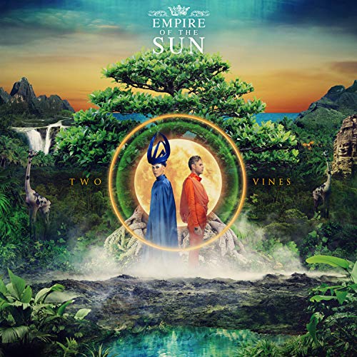 Album cover for Empire of the Sun’s “Two Vines” featuring two figures.