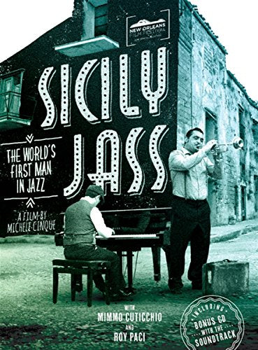 DVD cover for “Sicily Jass” featuring musicians and building facade.