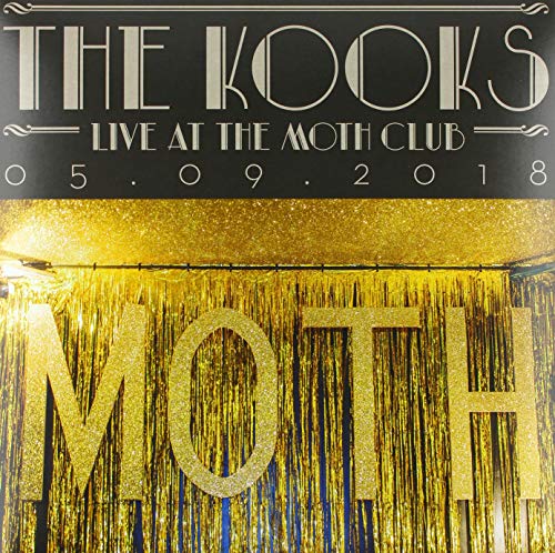 Vinyl record cover for The Kooks’ “Live At The Moth Club” with gold foil.