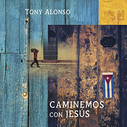 CD cover: textured blue wood, a person walking, and Cuban flag details.