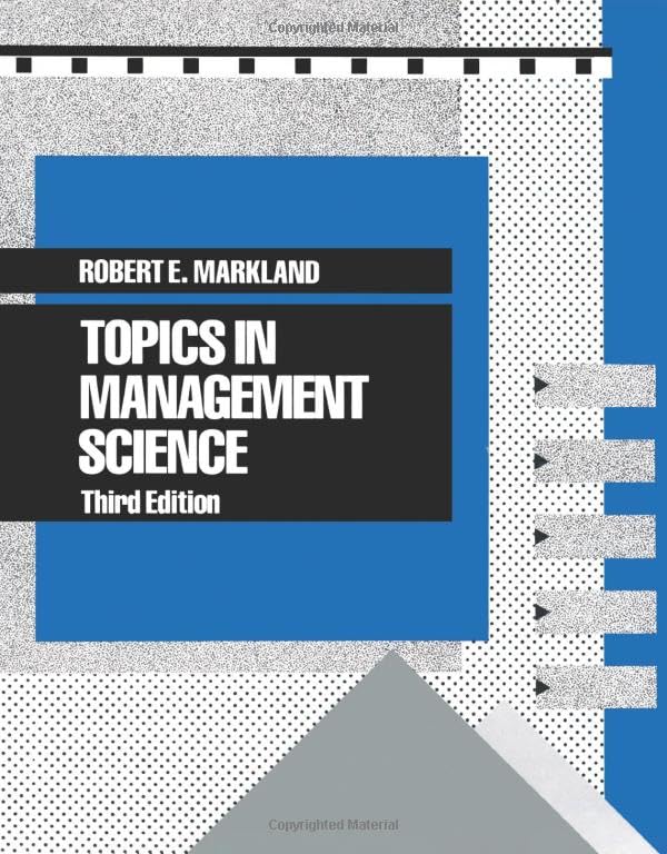 Topics in Management Science