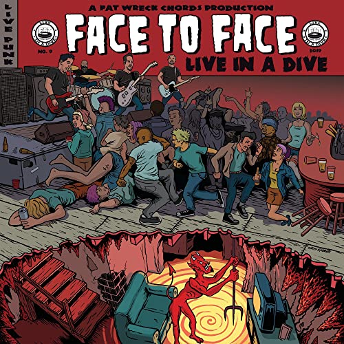CD cover: cartoon crowd scene with a band playing, and devils below.