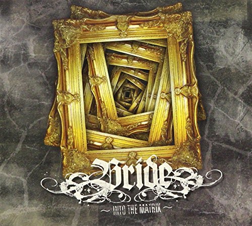 CD cover for Bride’s “Into The Matrix” featuring nested gold frames.